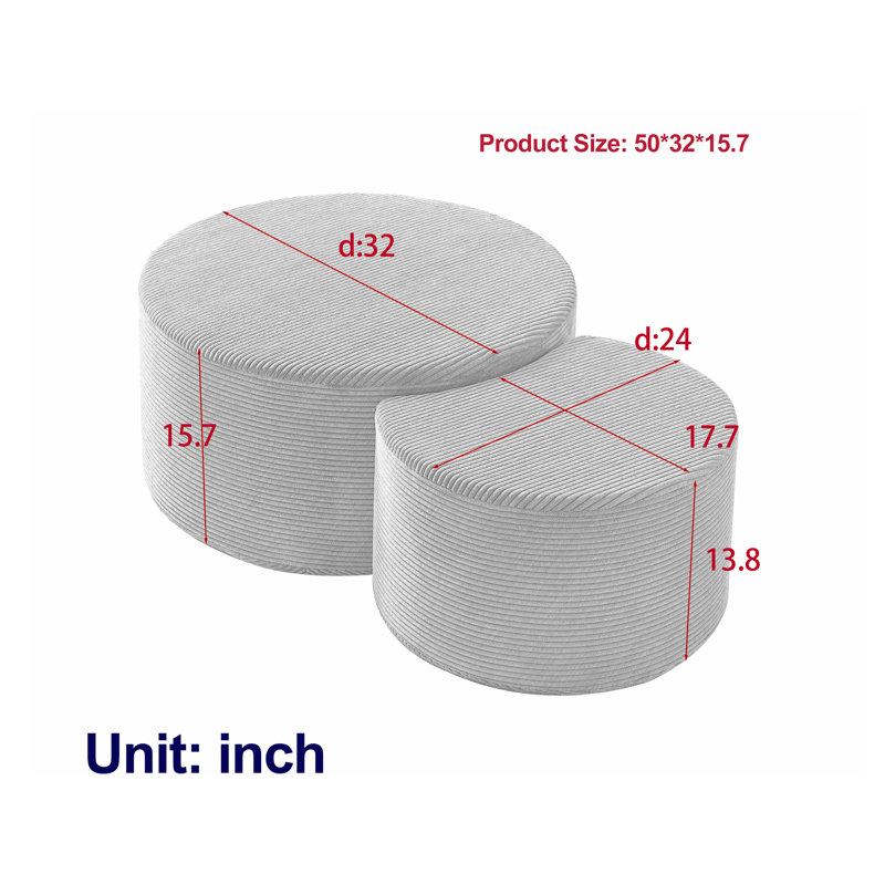 Ensemble de tables basses 2 pièces, Beige