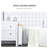 Slim Bathroom Cabinet with Wheels Storage Organizer, White
