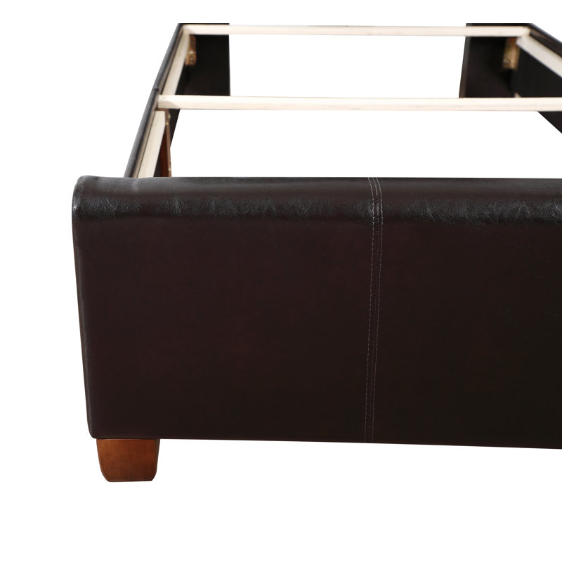 Champetre Vegan Leather Standard Bed, Twin, Cherry
