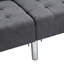 Lit convertible gris foncé pour les petits espaces avec rembourrage confortable