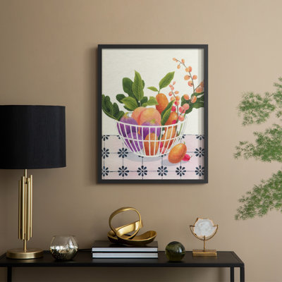 «Bright Fruit II», reproduction encadrée - bois massif
