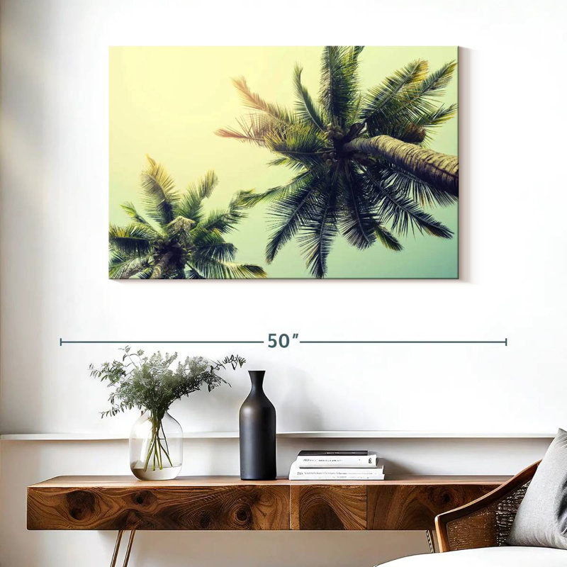 Palmier en duo, H 26 po x l 39 po