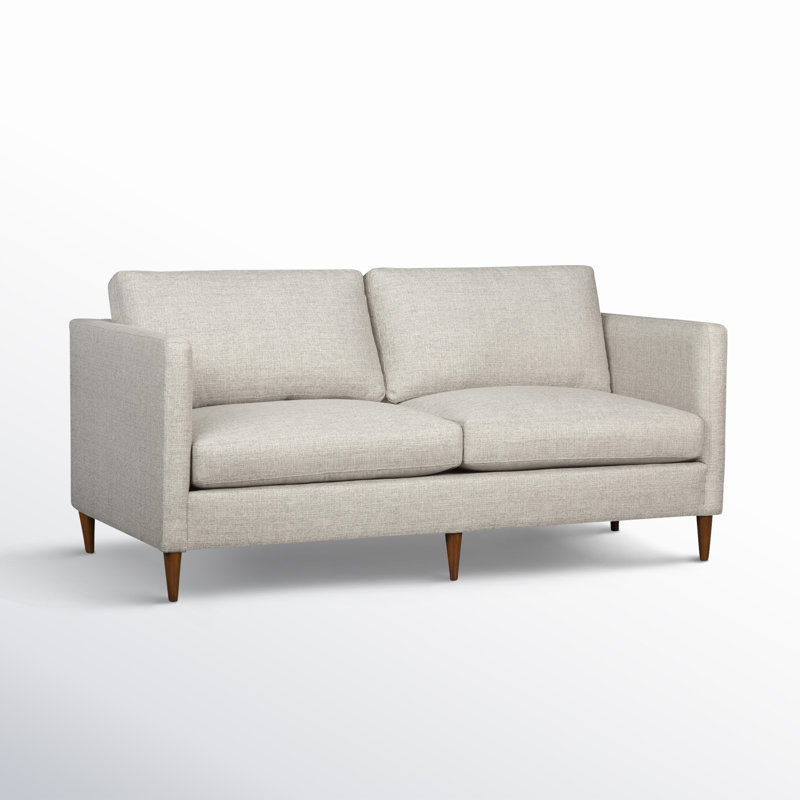 Clifford Upholstered Custom Studio Sofa, Turbo Ash Basketweave