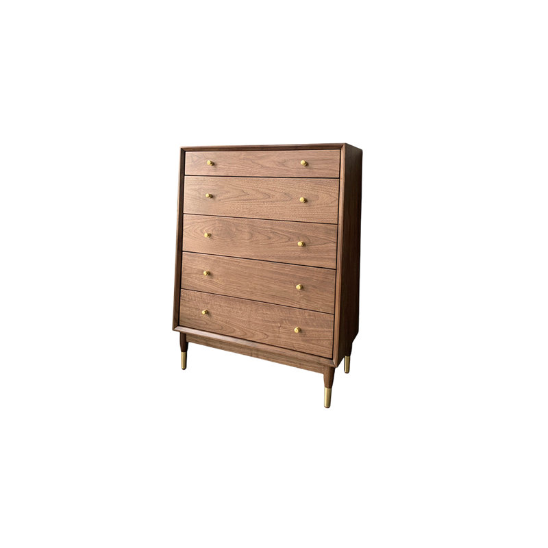 Modern Simple Black Walnut Entrance Cabinet Accent Chest