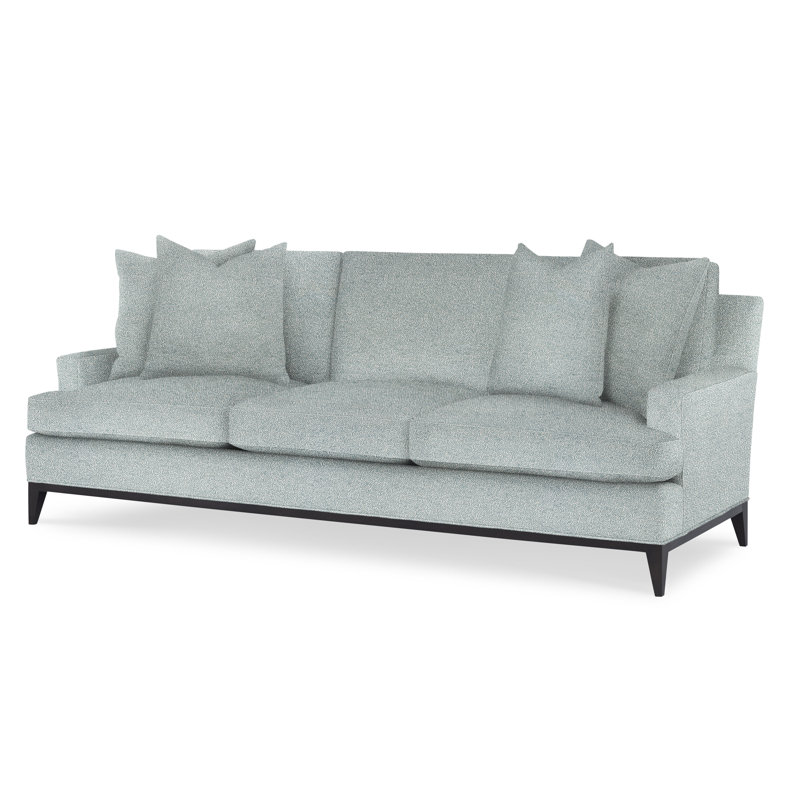 Dapper Upholstered 88'' Sofa, Vintage Ebony, Maya Cyan