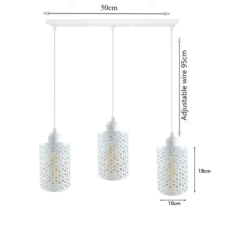 Lorudes 1 - Light White Drum Pendant