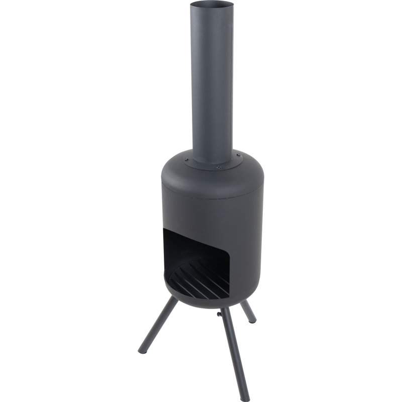 Fuego Cylinder Clay Wood Burning Smokeless Chimnea