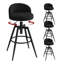 Swivel Upholstered Bar Stool with Iron Frame-636213384