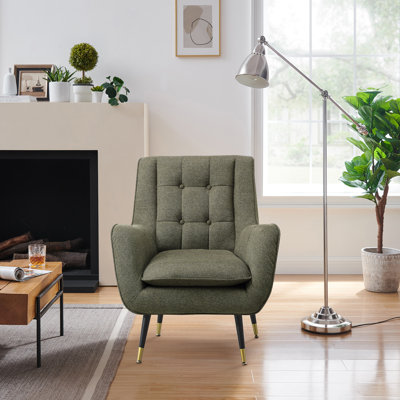 Brianne 30.31'' W Tufted Upholstered Accent Armchair