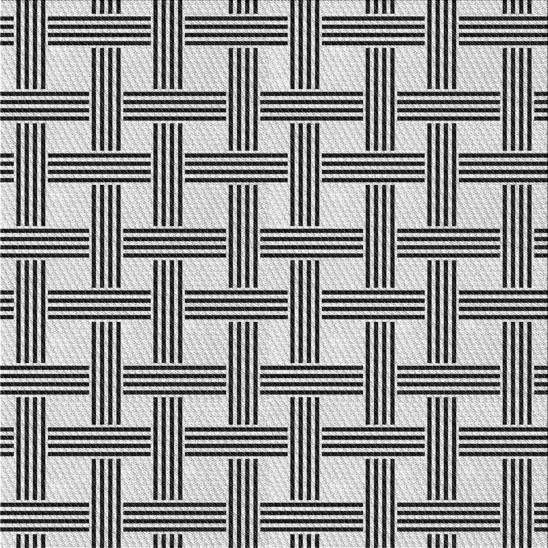 Tapis de zone noire à motifs, Carré 6 pi
