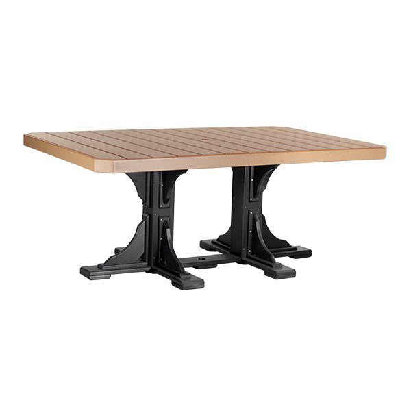 Table rectangulaire Cuesta, Noir, H 42 po x l 74 po x P 48 po, Cèdre