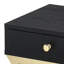 Élégante table rectangulaire avec tiroir en noir et laiton - attrait du salon-1205201788-1205201789