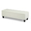 Banc repose-pieds avec rangement, surface bouclée, pieds en bois d'hévéa, capacité de 300 lb-110809946