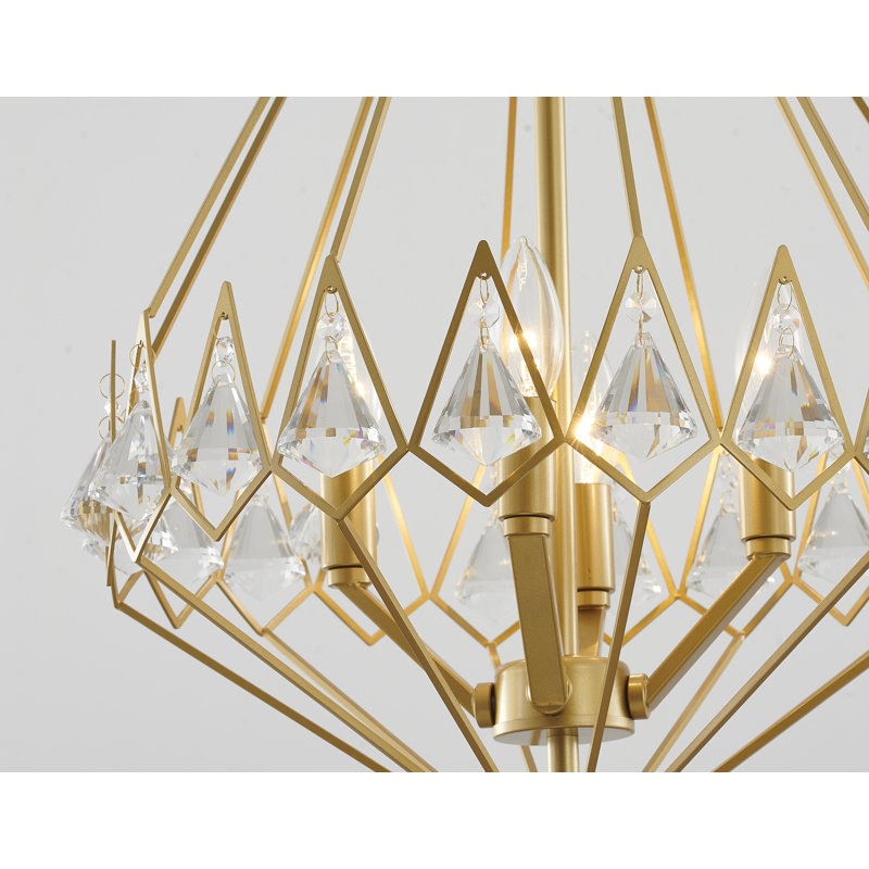 Britton Modern 4 Light LED Gold Chandelier