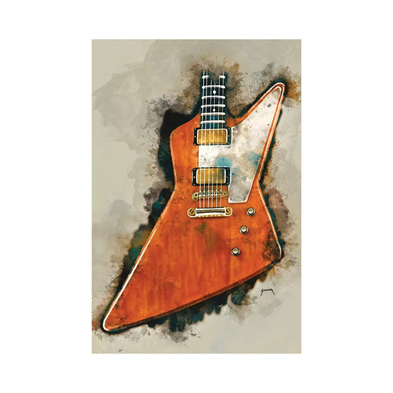 The Edge's Electric Guitar - Wrapped Canvas Print, 152.5 cm H x 101.5 cm W
