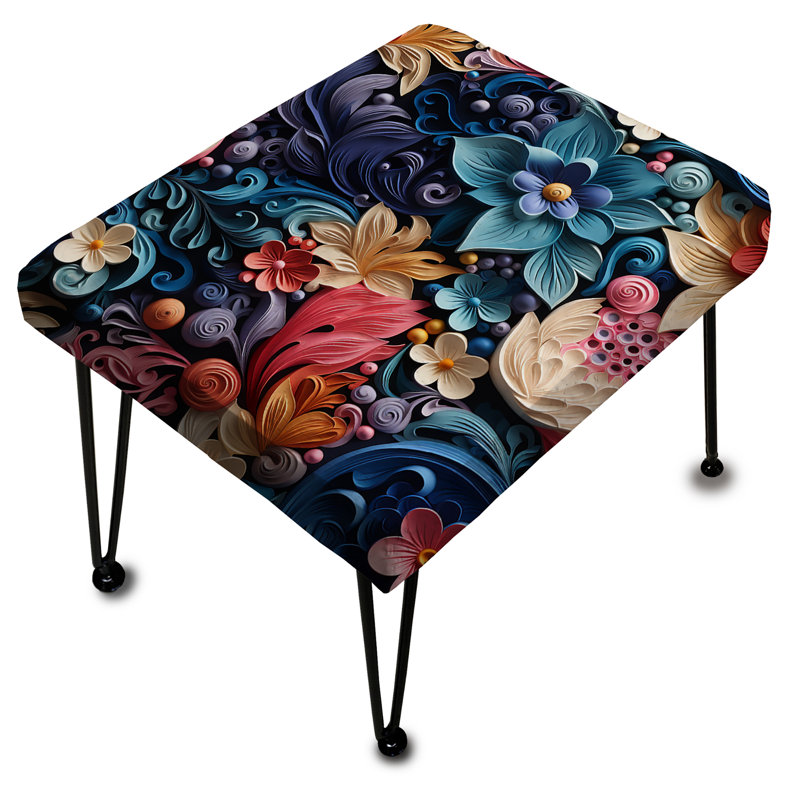 Romantic Reverie Paisley Pattern - Paisley Rectangle Ottoman