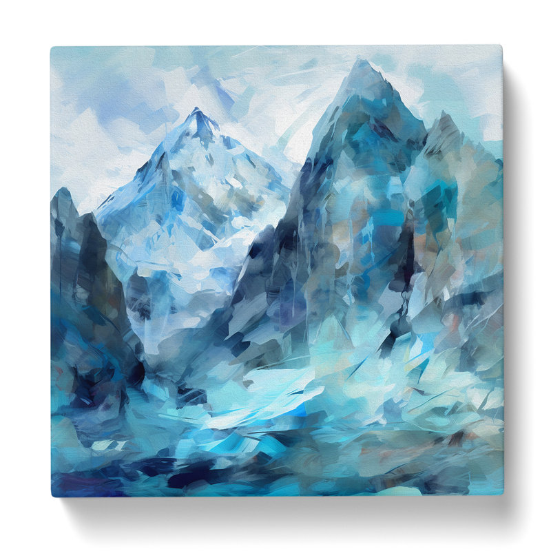 Glacier Gestural Art No.5 - Print, 50cm H x 50cm W x 3cm D