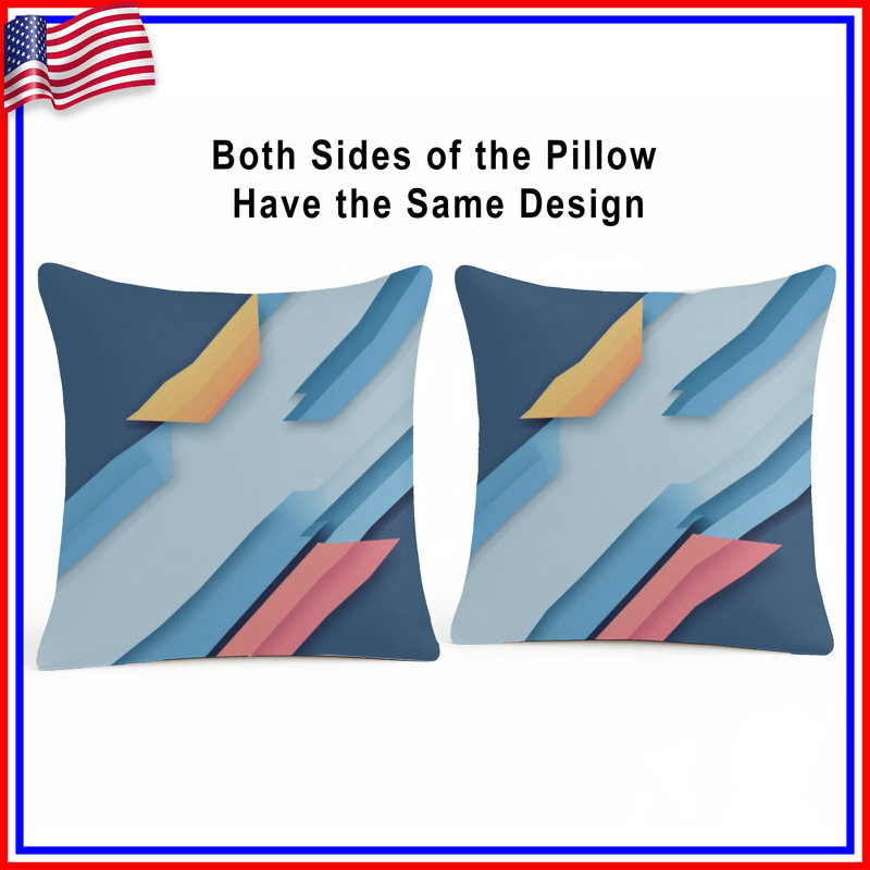 Abstract Geometric Shapes Double Sided Throw Pillows, 26 x 26 inches