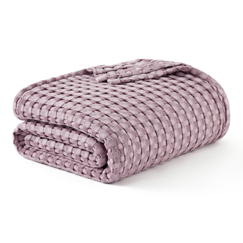 Couvre-lit gaufré en coton et rayonne de bambou 279 g / m² GentleSoft ™, Très grand lit, Lilas pastel