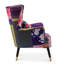 Upholstered Accent Chair with Footstool-1815216769