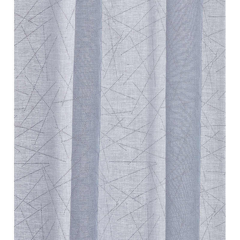 Kellie Sheer Curtain Single Panel, Silver, 145 W x 183 D cm