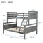 Lit superposé simple au dessus d'un lit double Jaedan Kids-373171815