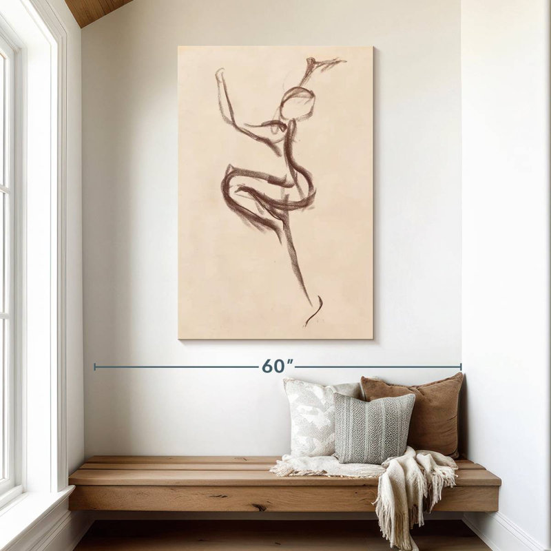 Leisha Figure Study Sketch II, 48" H x 32" W