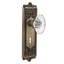 Crystal Fluted Oval Interior Mortise Door Knob with Egg & Dart Long Plate-1260917476
