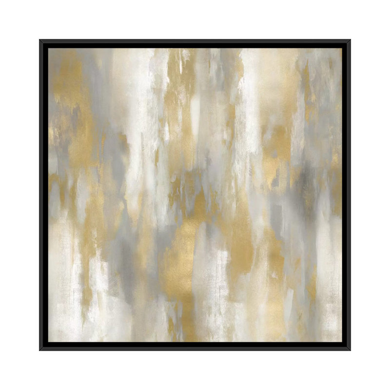«Apex Gold II», reproduction sur toile, H 26 po x l 26 po x P 1,5 po, Toile avec cadre noir, Pas de tapis