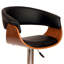 Chaise de bar réglable en hauteur 44 po en similicuir et en bois massif avec repose-pieds-752724131