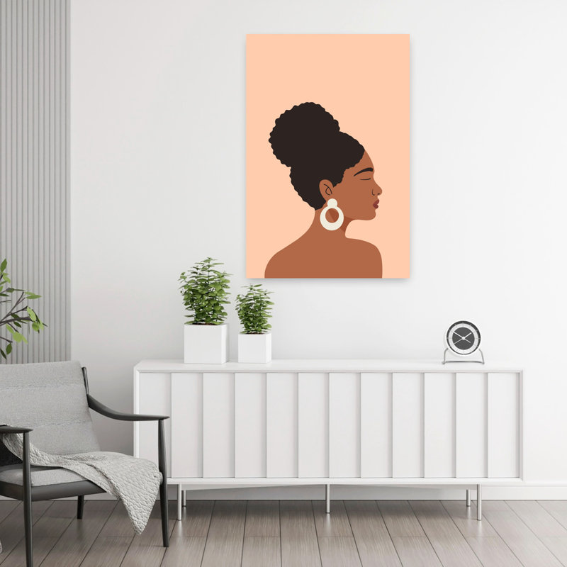 Contemporary Art Elegant Abstract Contemporary Portrait Wall Art by Artprink - Wrapped Canvas Print, 91.44 cm H x 60.96 cm W