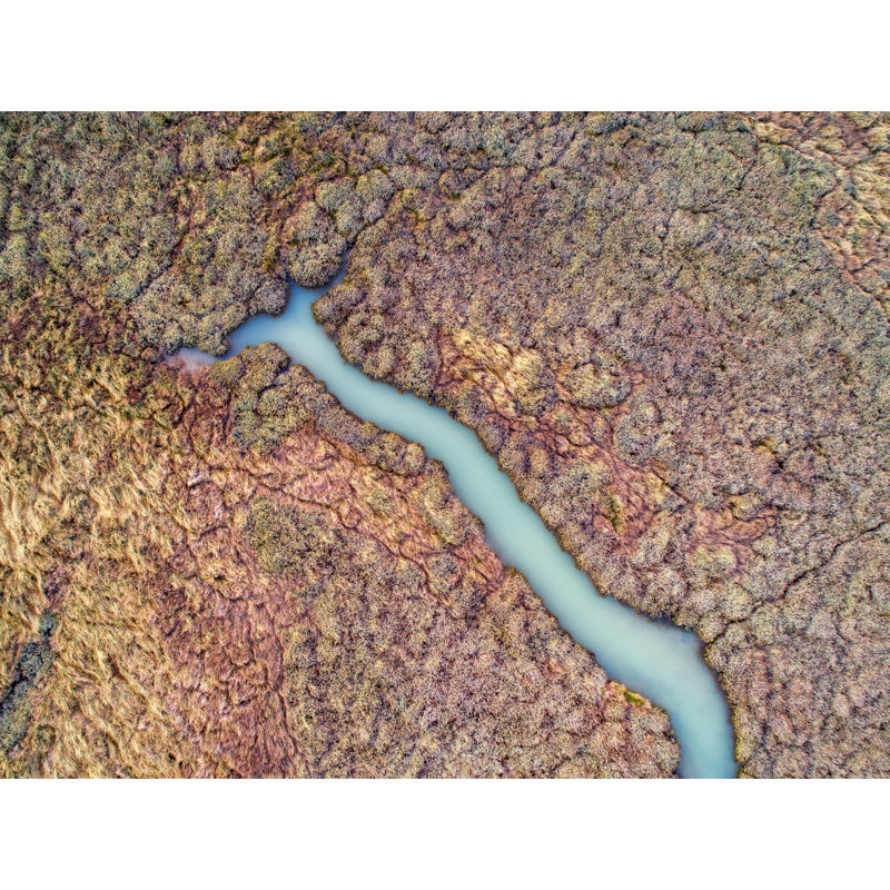 Abstract Aerial Landscape IV Print by Frank Peters, Wrapped Canvas, 24" H x 32" W