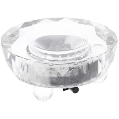 Base de présentation ronde lumineuse avec lumière blanche Wrought Studio ™, H 1,25 po x l 3 po x P 3 po