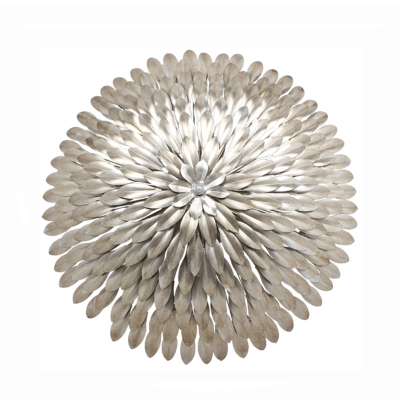 Broche 6 Light Semi Flush Mount, Silver, 6 Lights, 6'H x 24.5"W 24.5"D