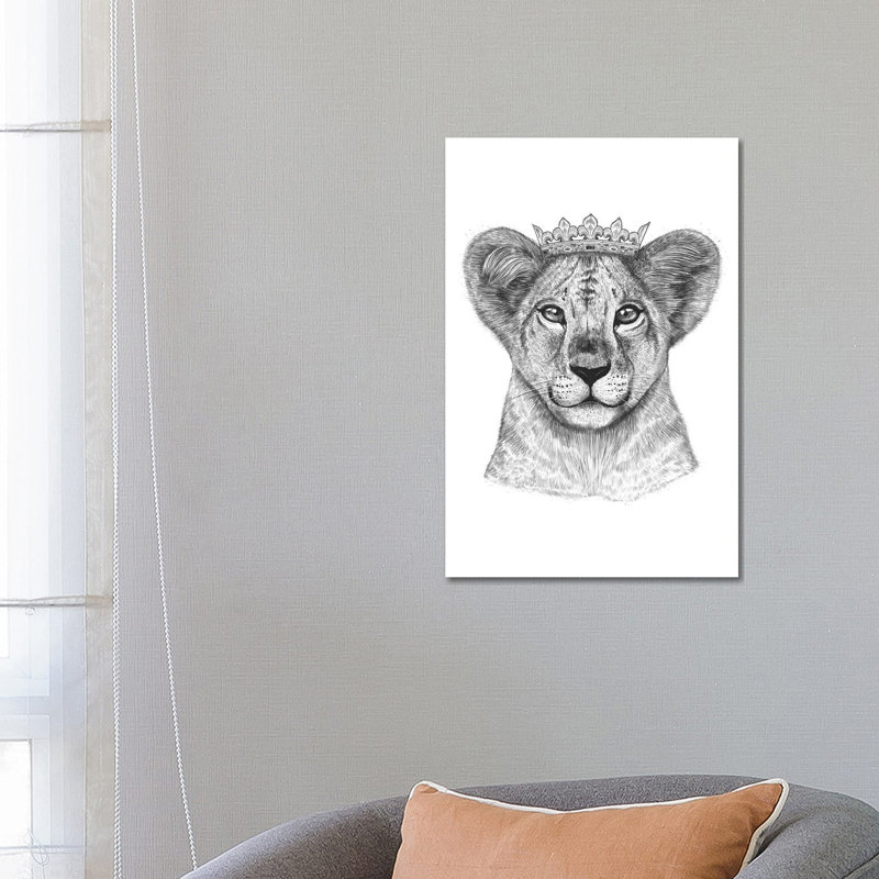 Lion Princess by Valeriya Korenkova - Wrapped Canvas Print, 66.04 cm H x 45.72 cm W