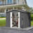 8 ft. W x 6 ft. D Tool Storage Outdoor Storage Shed with  with Floor, Lockable Sliding Doors and Vents-100137803