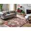 Wool Floral Area Rug in Red-846043580