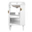 Ensemble de meuble-lavabo simple autoportant avec porte à fermeture douce, poignées en demi-lune chic, style français, blanc, 20 po-128990492-128990493