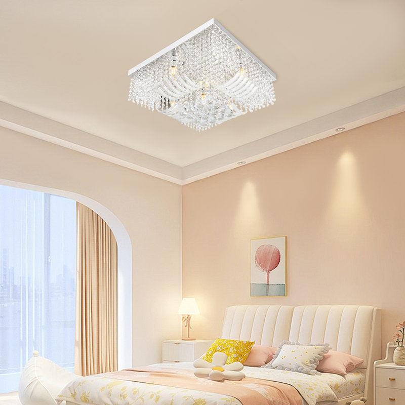 Plafonnier encastré en cristal 6 lumières Tavira 19,7 po