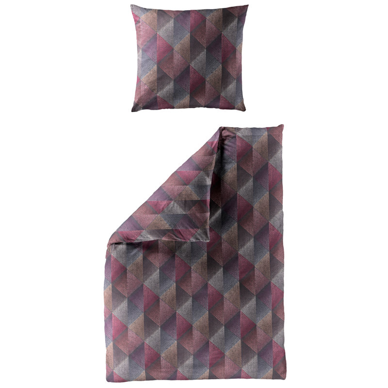 4087 Sateen Geometric Shapes Duvet Cover Set with Pillow Shams Included