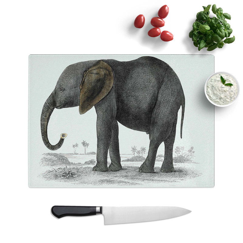 Glass Elephant by Oliver Goldsmith Chopping Board, 28.5 cm W x 20 cm L
