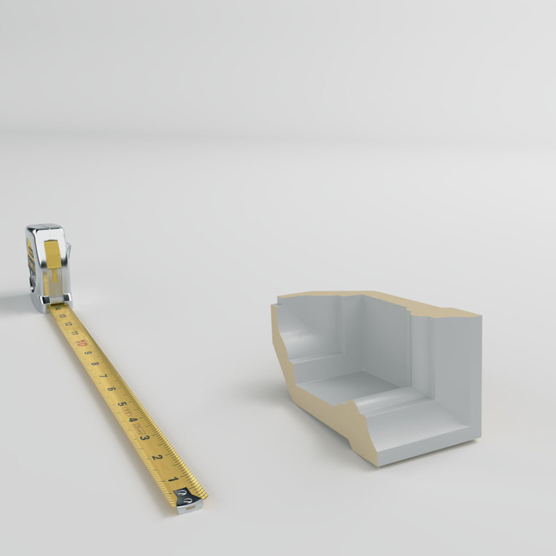 Endurathane Inside Corner for Holmdel Traditional Smooth Crown Moulding, 2 1/4"P x 4"H (matches moulding MLD04X02X04HO), Factory Primed