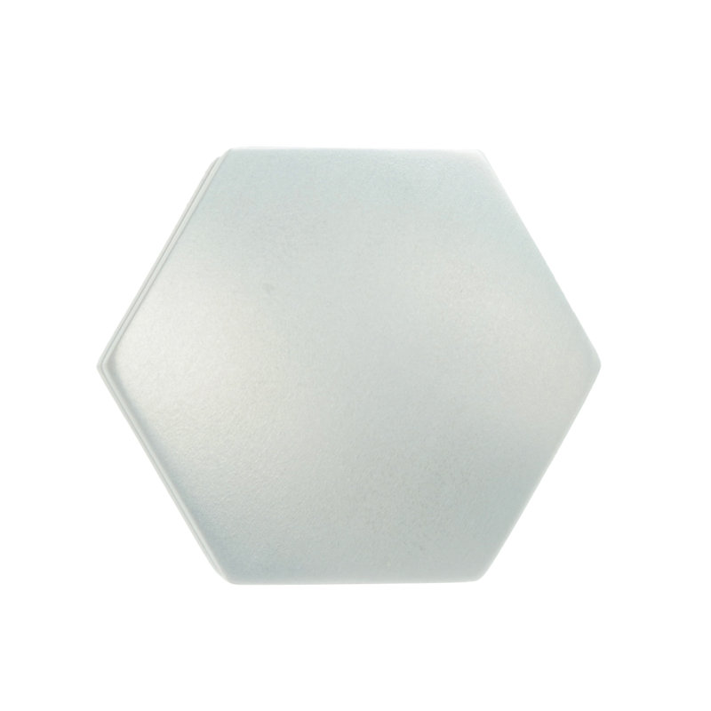Poignée hexagonale en aluminium moyen, en nickel satiné
