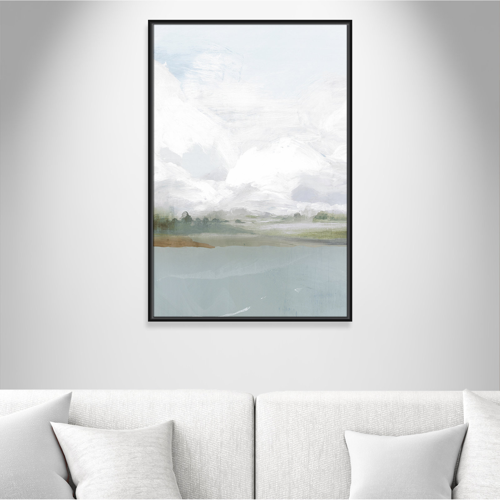 All Shore Painting, 37.5" H x 25.5" W, Black