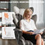 Ergonomic Adjustable Reclining Swiveling Office Chair - Faux Leather with Footrest for PC-119965248