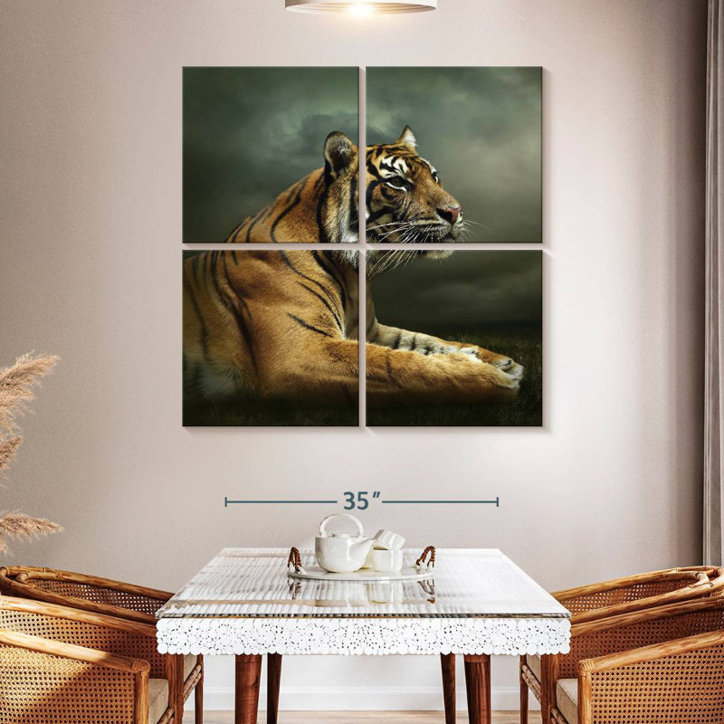 Brampt Stoic Tiger, 45" H x 45" W