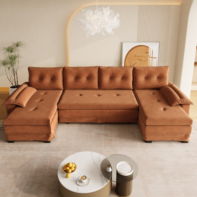 Canapé modulaire réversible en chenille 3 pièces avec accoudoirs amovibles et ports USB
