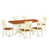 7 Pieces: 1 Table, 6 Chairs