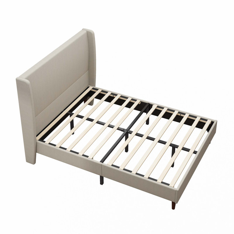 Base de lit rembourrée en tissu de haute tête de lit, Grand