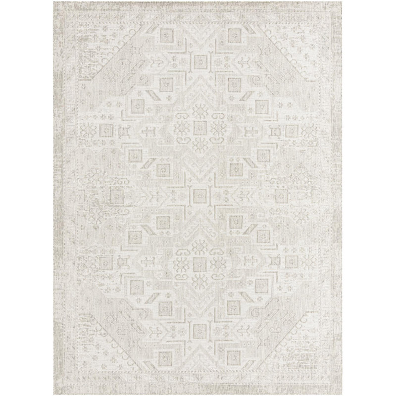 Outdoor Chand Area Rug Beige Color, Rectangle 9' x 12'